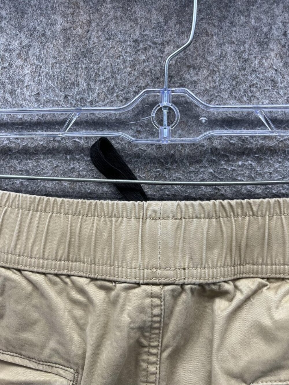 ITALYMORN Pants Mens Medium Beige Jogger Slim Fit Elastic Waist Cuffed Casual - Picture 10 of 11
